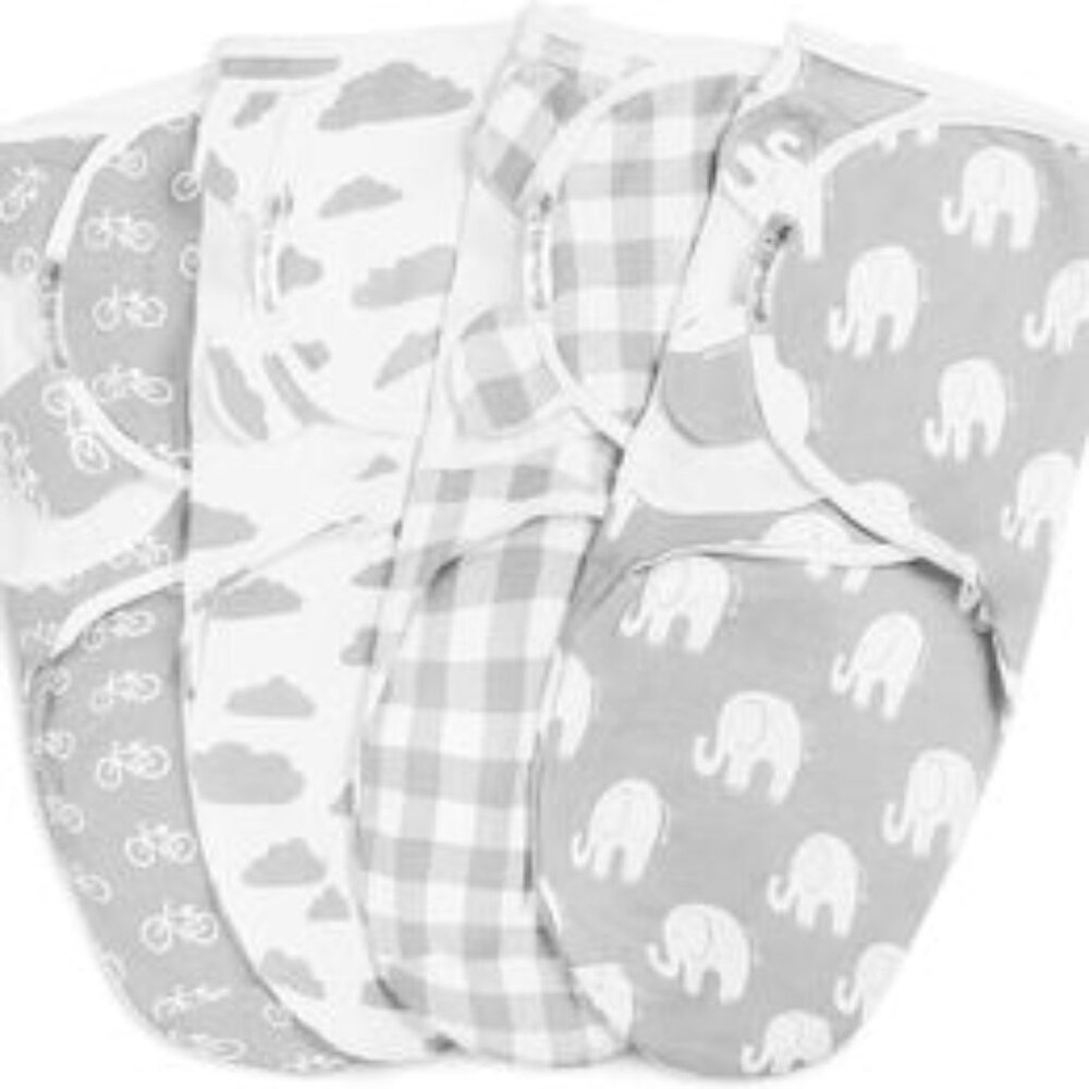 BaeBae Goods Swaddle Blanket, 4pk